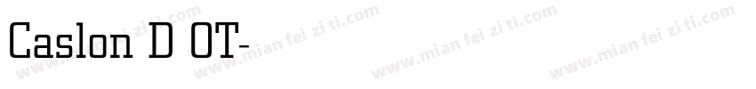 Caslon D OT字体转换